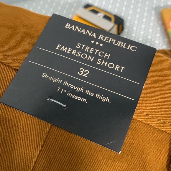 Banana Republic Men’s 11" Emerson Straight Fit Stretch Shorts Brown Size 32 NWT - Picture 7 of 7